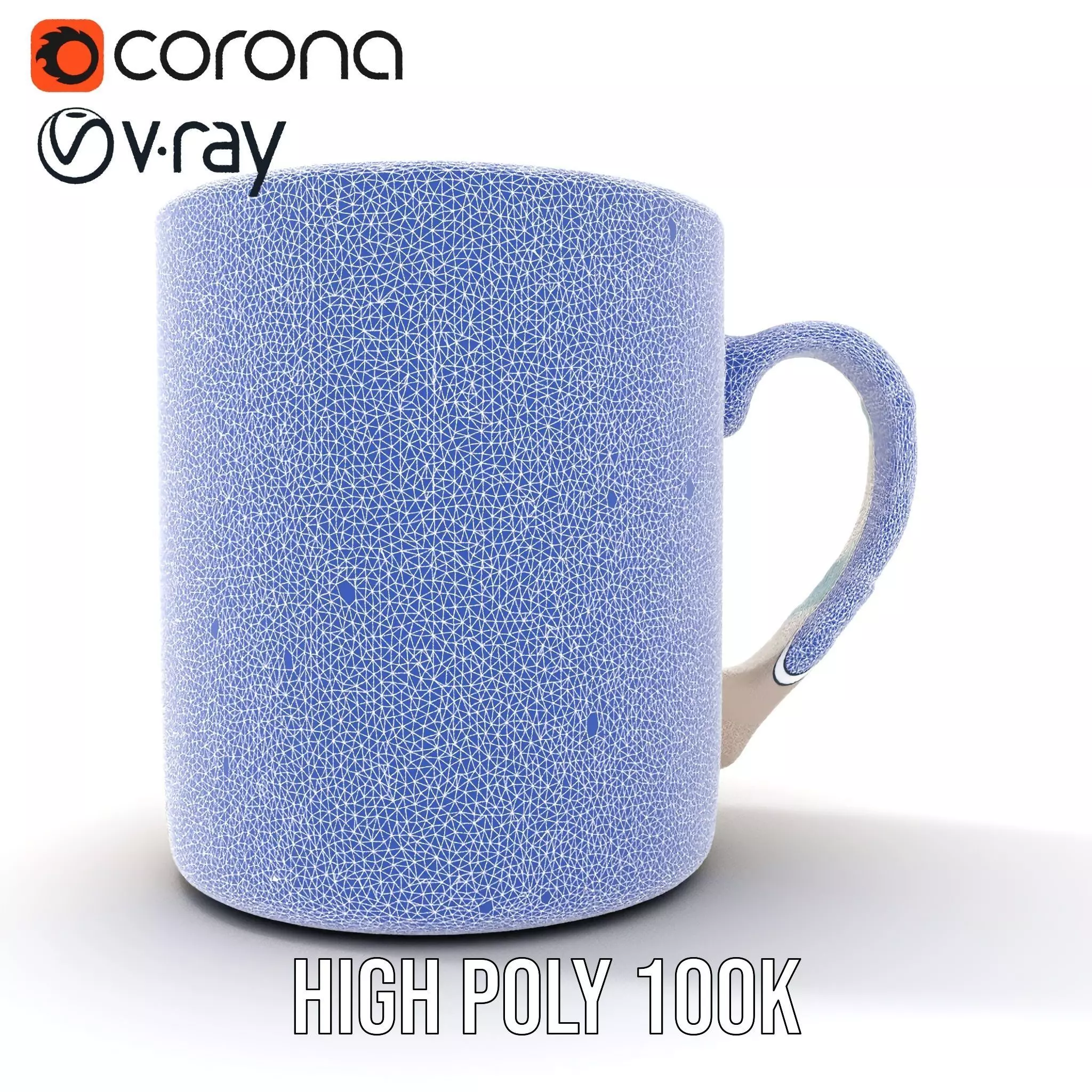 Ceramic Mug with Colorful Patterns Model Pack Low-poly 3D model_34