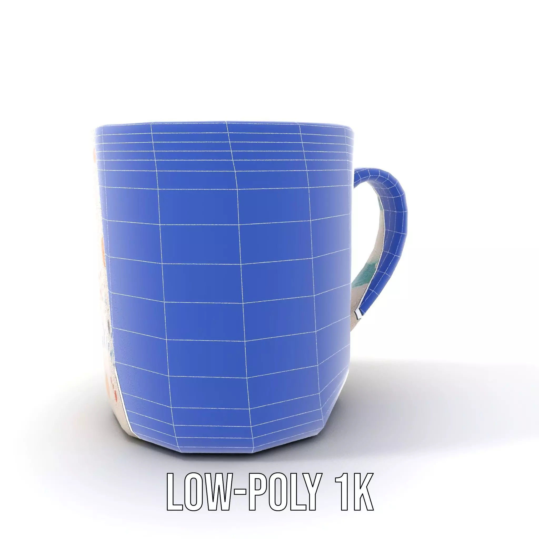 Ceramic Mug with Colorful Patterns Model Pack Low-poly 3D model_12