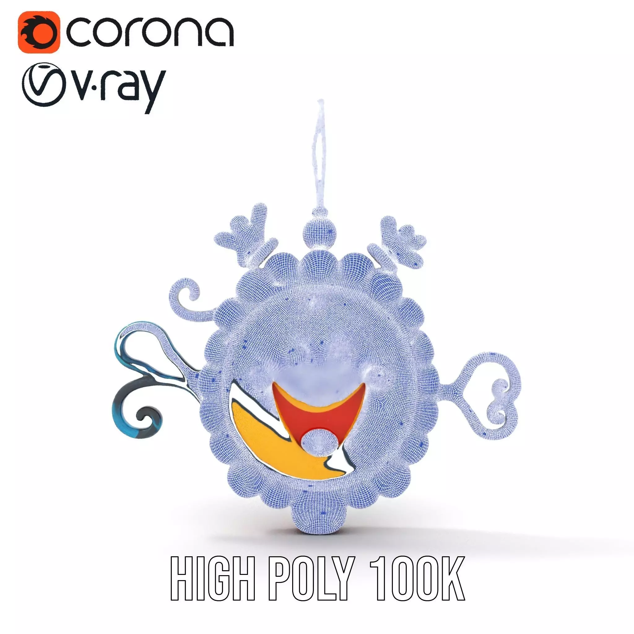 Smiling Sun Ornament Model Pack Low-poly 3D model_33