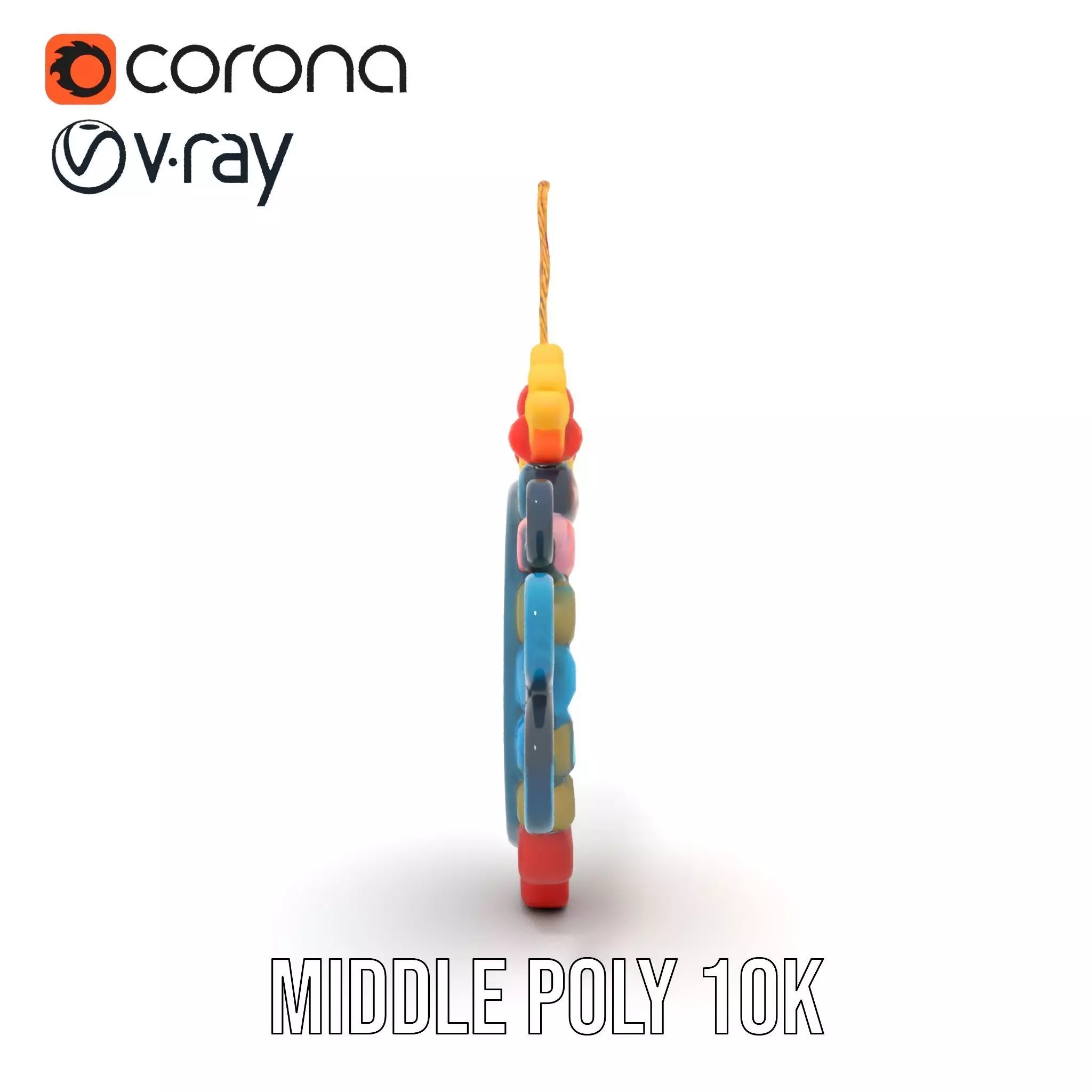 Smiling Sun Ornament Model Pack Low-poly 3D model_6