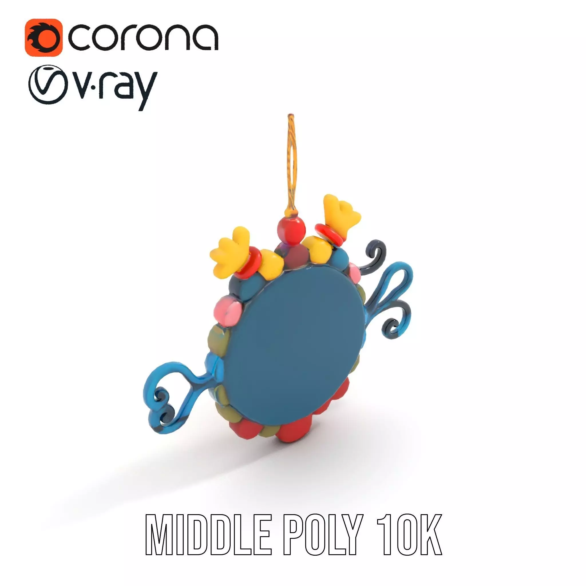 Smiling Sun Ornament Model Pack Low-poly 3D model_12