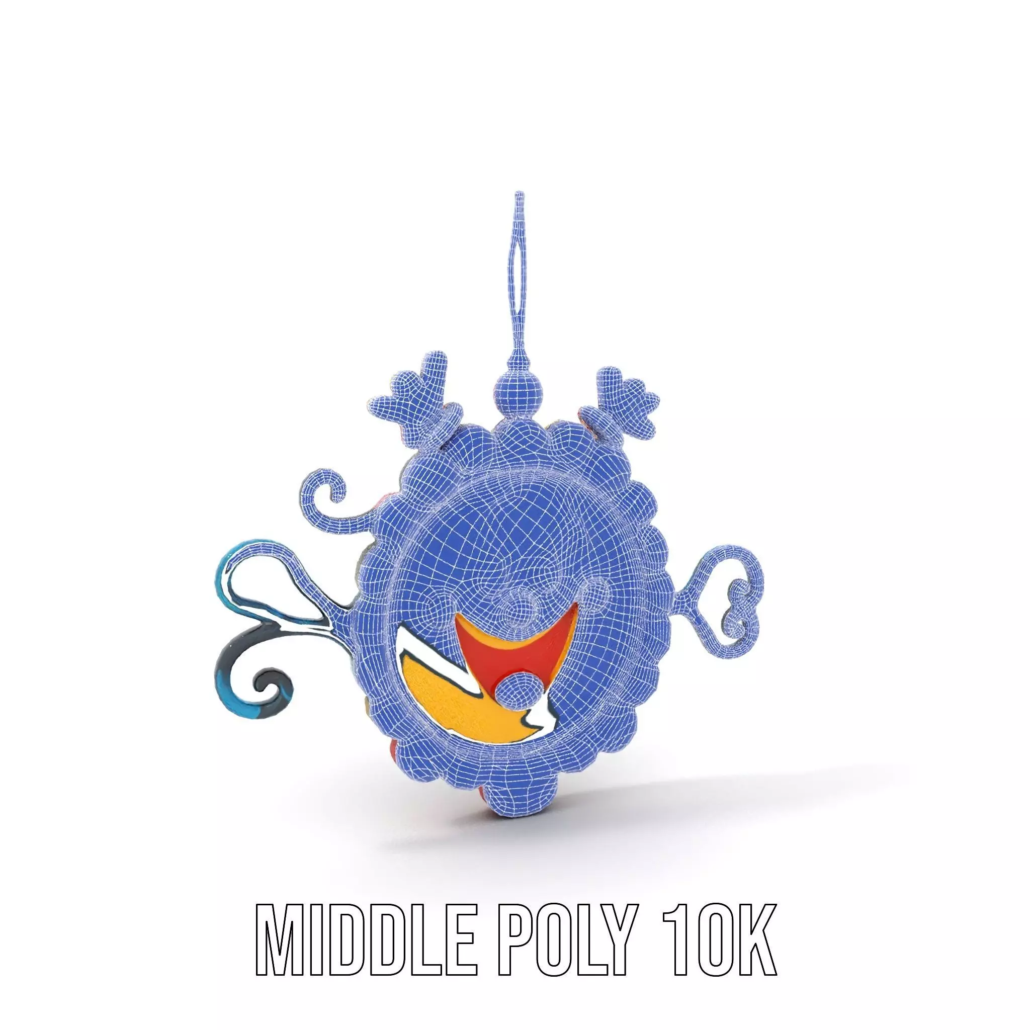 Smiling Sun Ornament Model Pack Low-poly 3D model_7