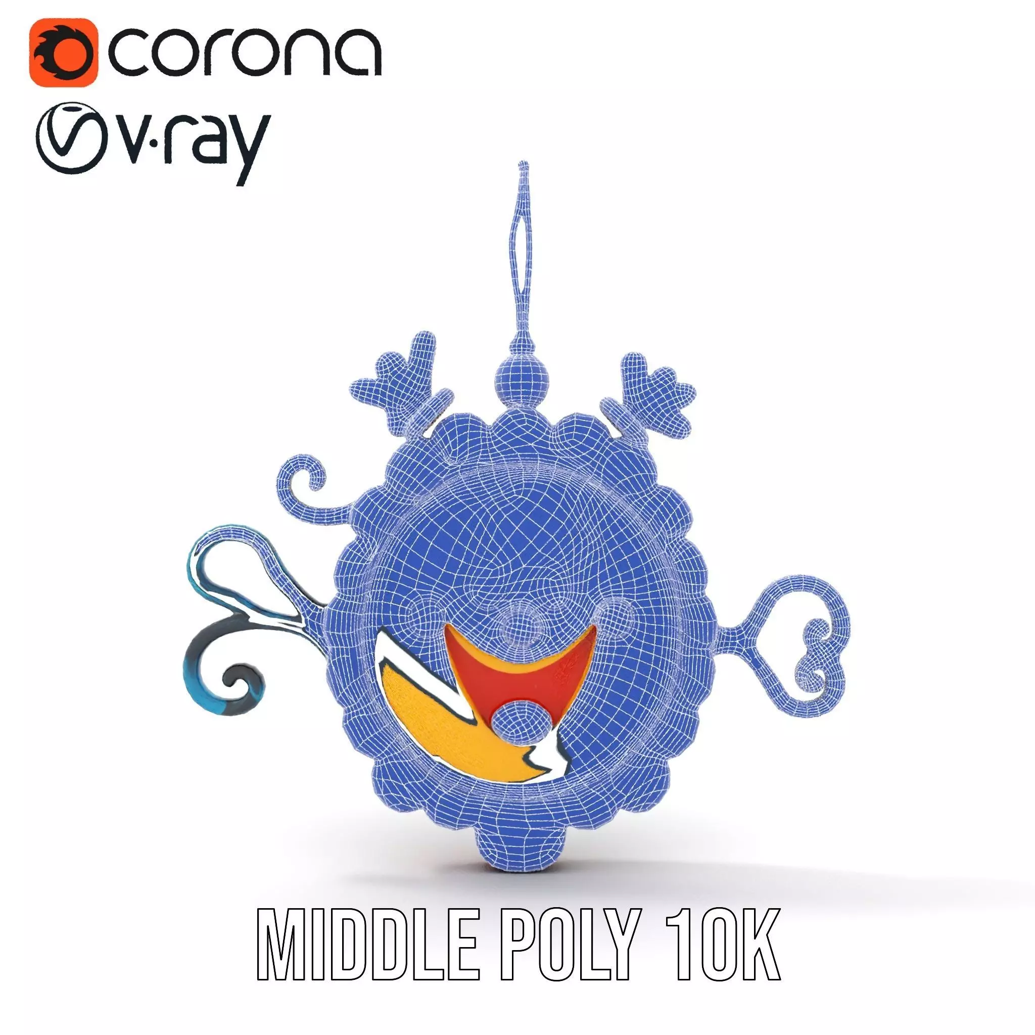 Smiling Sun Ornament Model Pack Low-poly 3D model_27