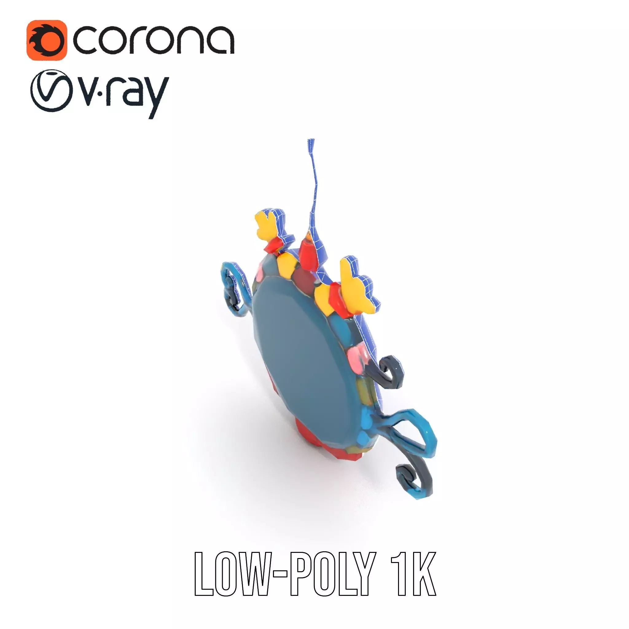 Smiling Sun Ornament Model Pack Low-poly 3D model_28