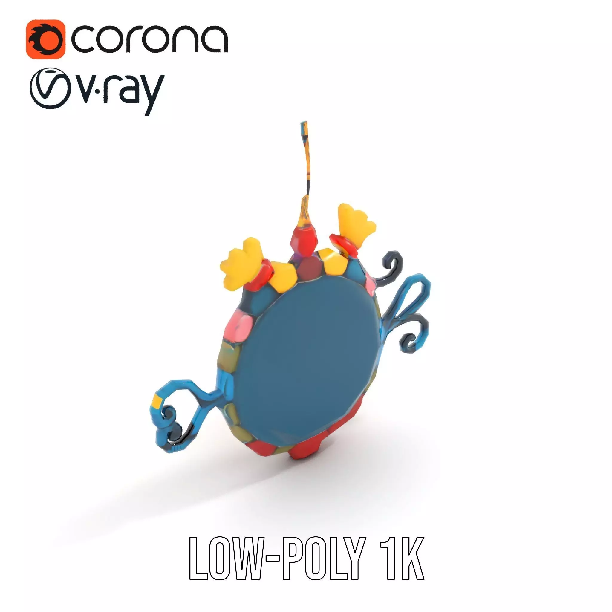 Smiling Sun Ornament Model Pack Low-poly 3D model_17