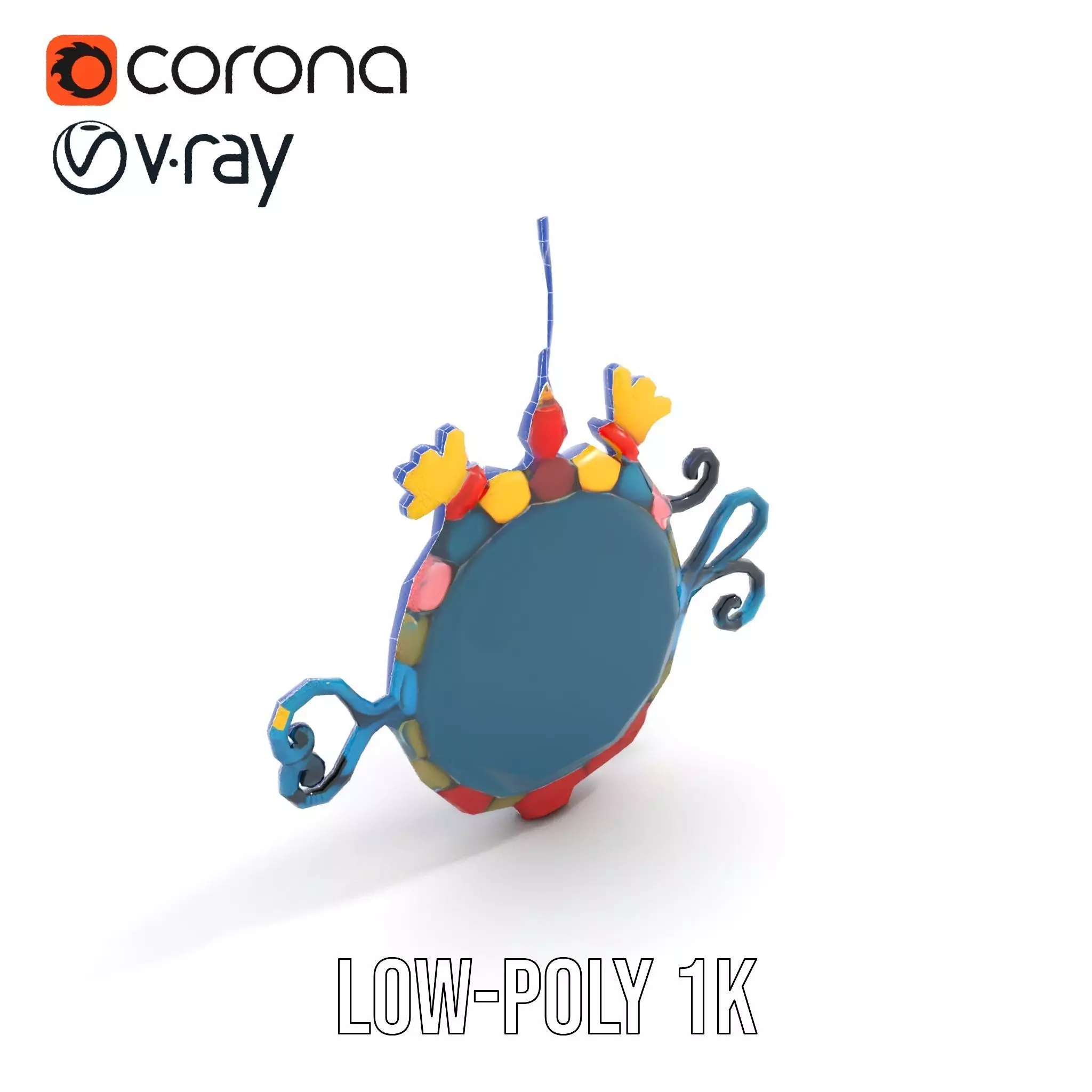 Smiling Sun Ornament Model Pack Low-poly 3D model_20