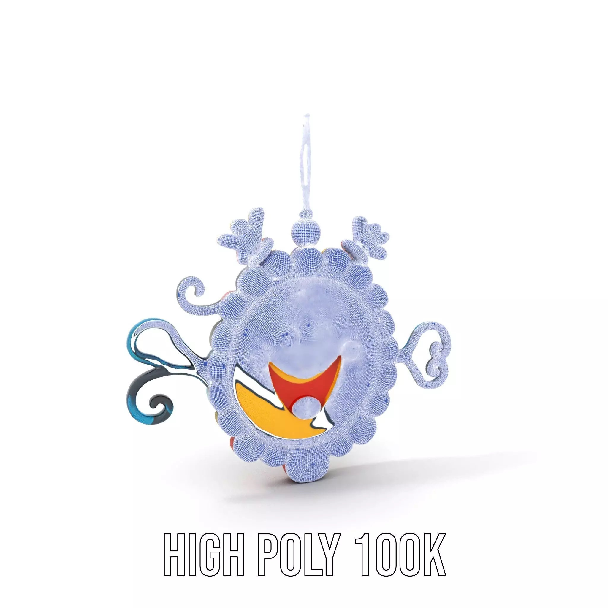 Smiling Sun Ornament Model Pack Low-poly 3D model_5