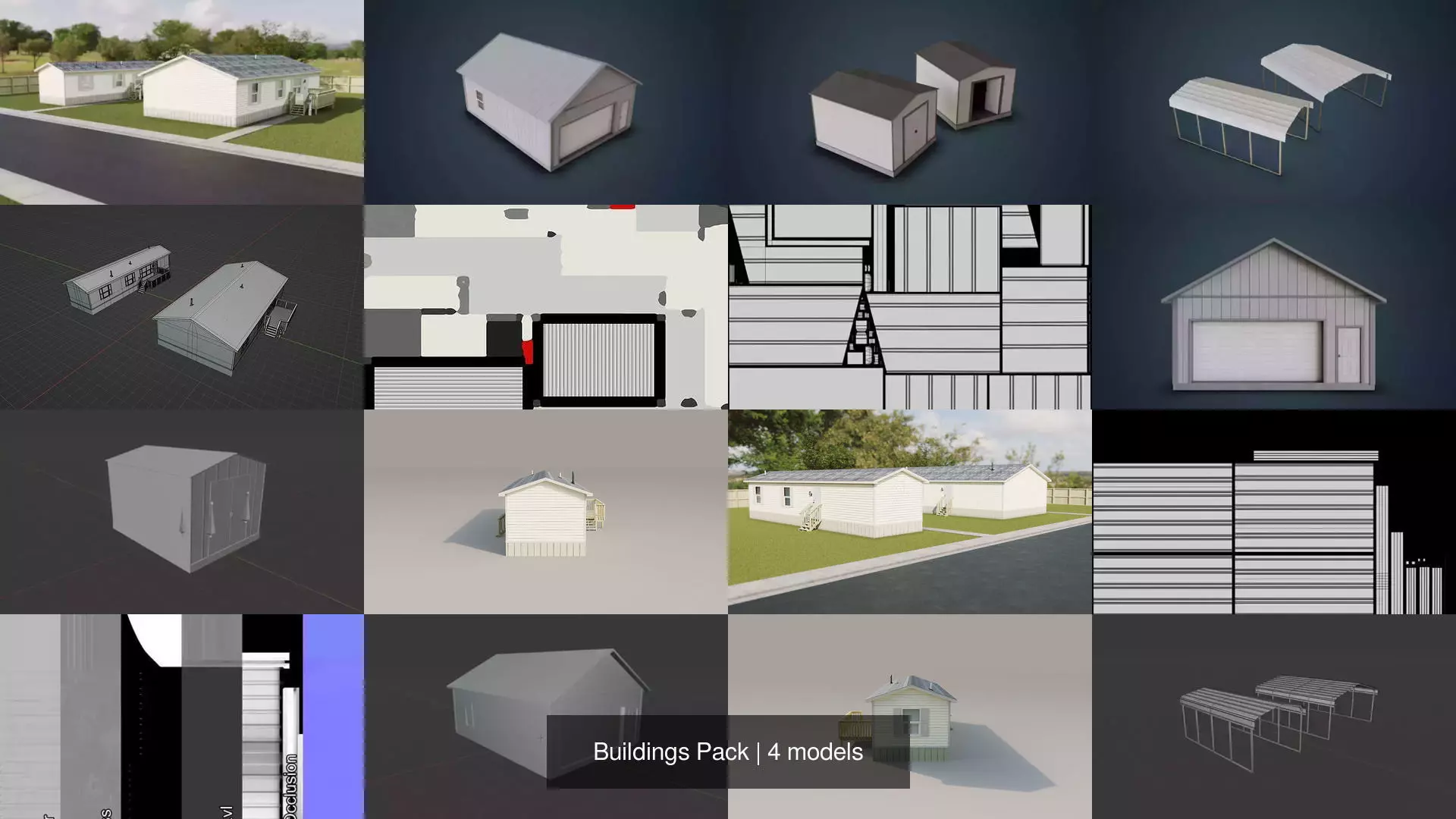 Buildings Pack 3D Model Collection_1