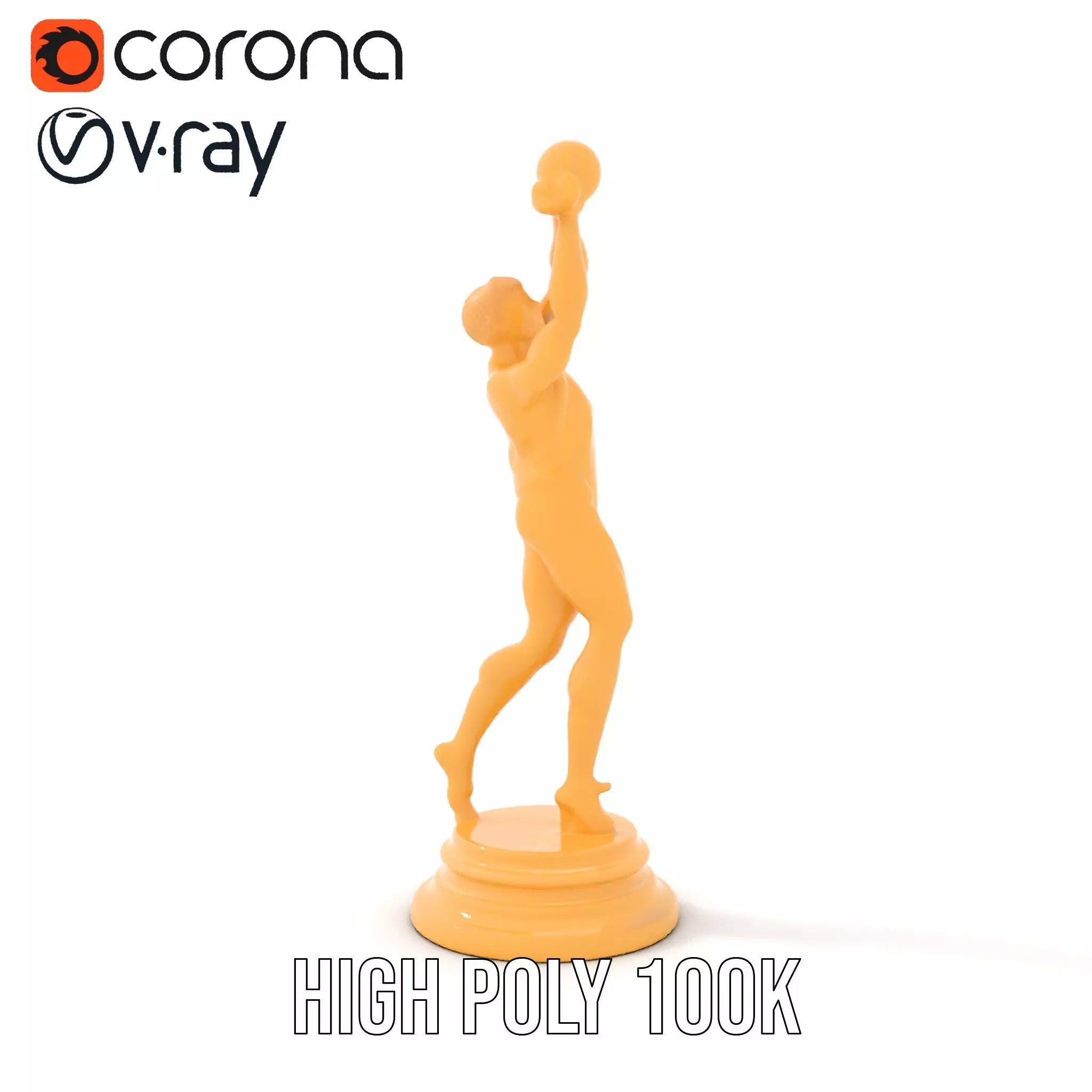 Basketball Player Trophy Model Pack Low-poly 3D model_27