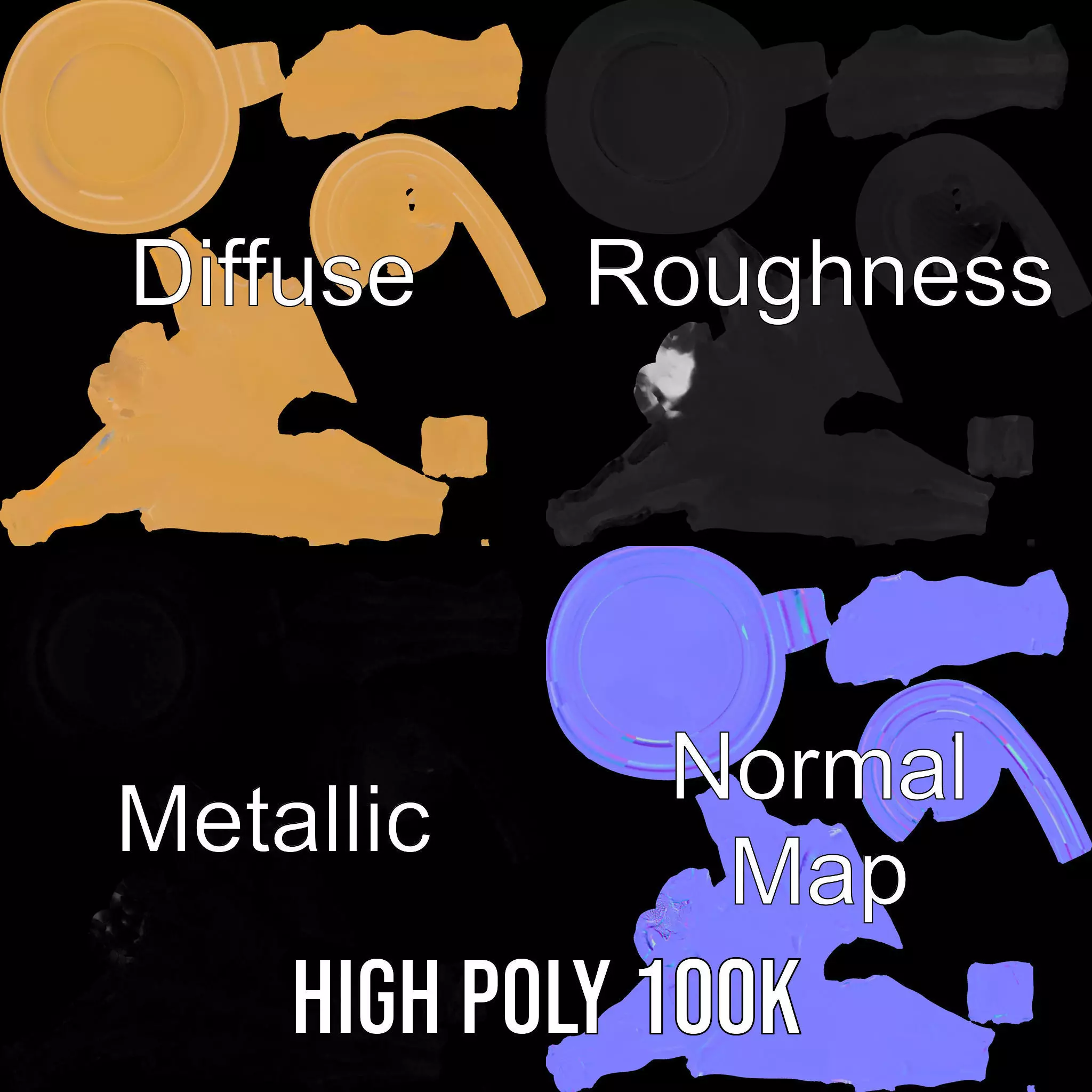 Basketball Player Trophy Model Pack Low-poly 3D model_4