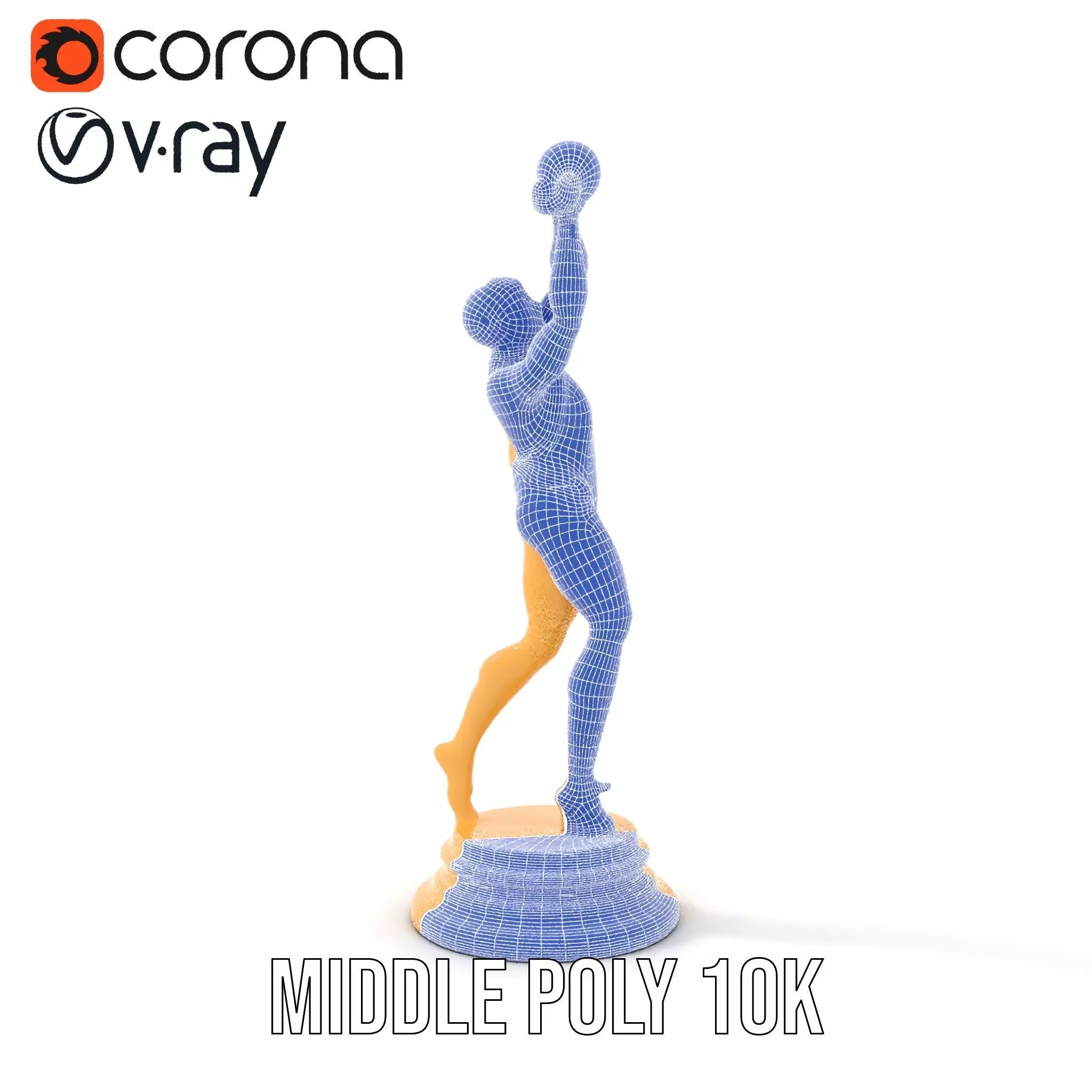 Basketball Player Trophy Model Pack Low-poly 3D model_22