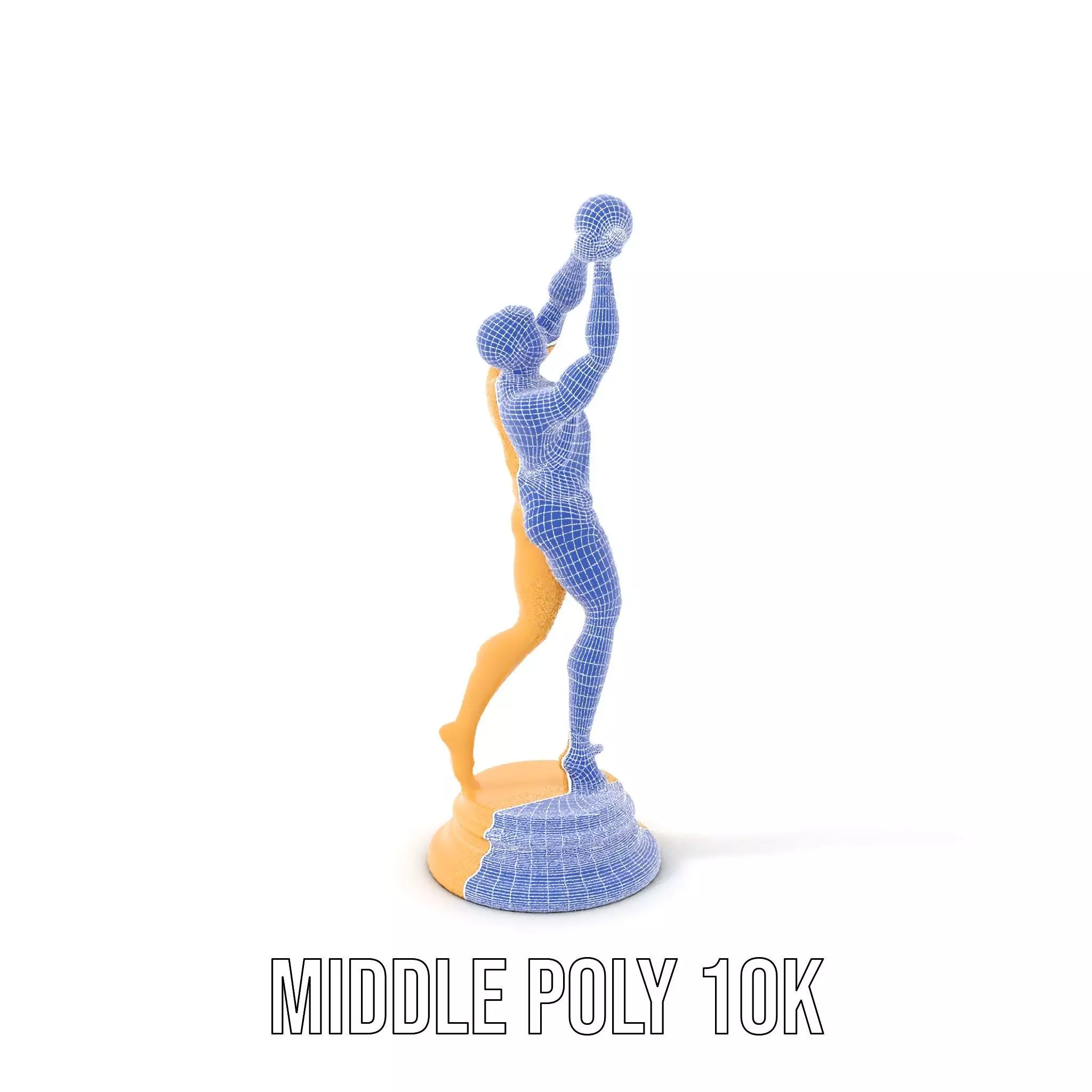 Basketball Player Trophy Model Pack Low-poly 3D model_12