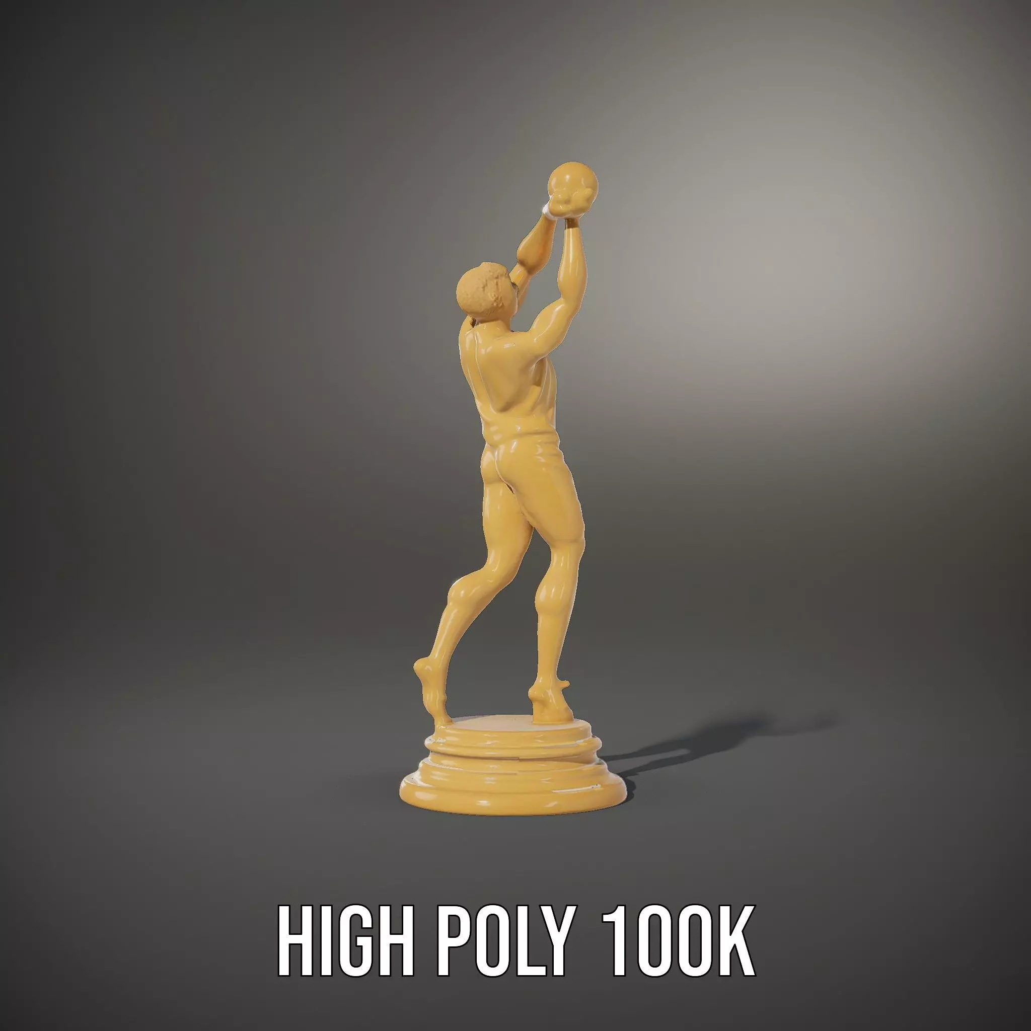 Basketball Player Trophy Model Pack Low-poly 3D model_9