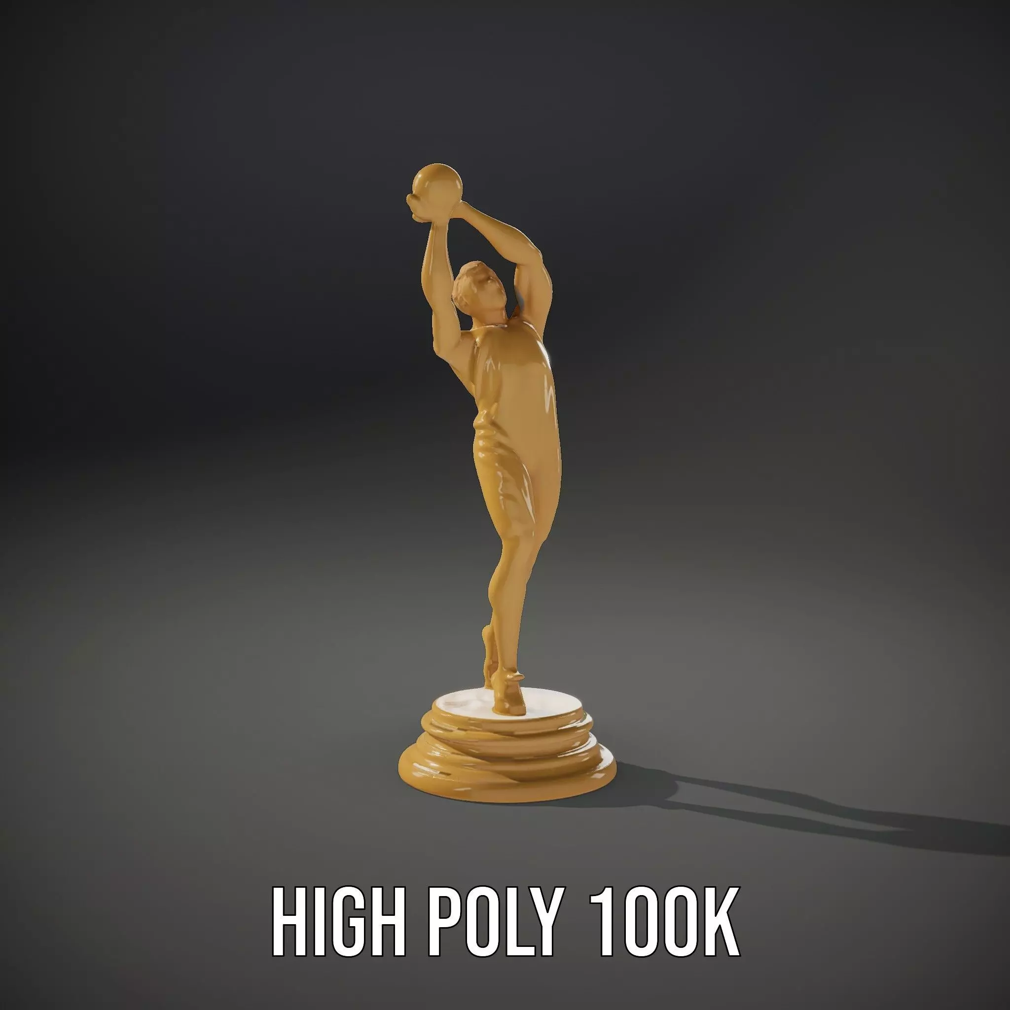 Basketball Player Trophy Model Pack Low-poly 3D model_11