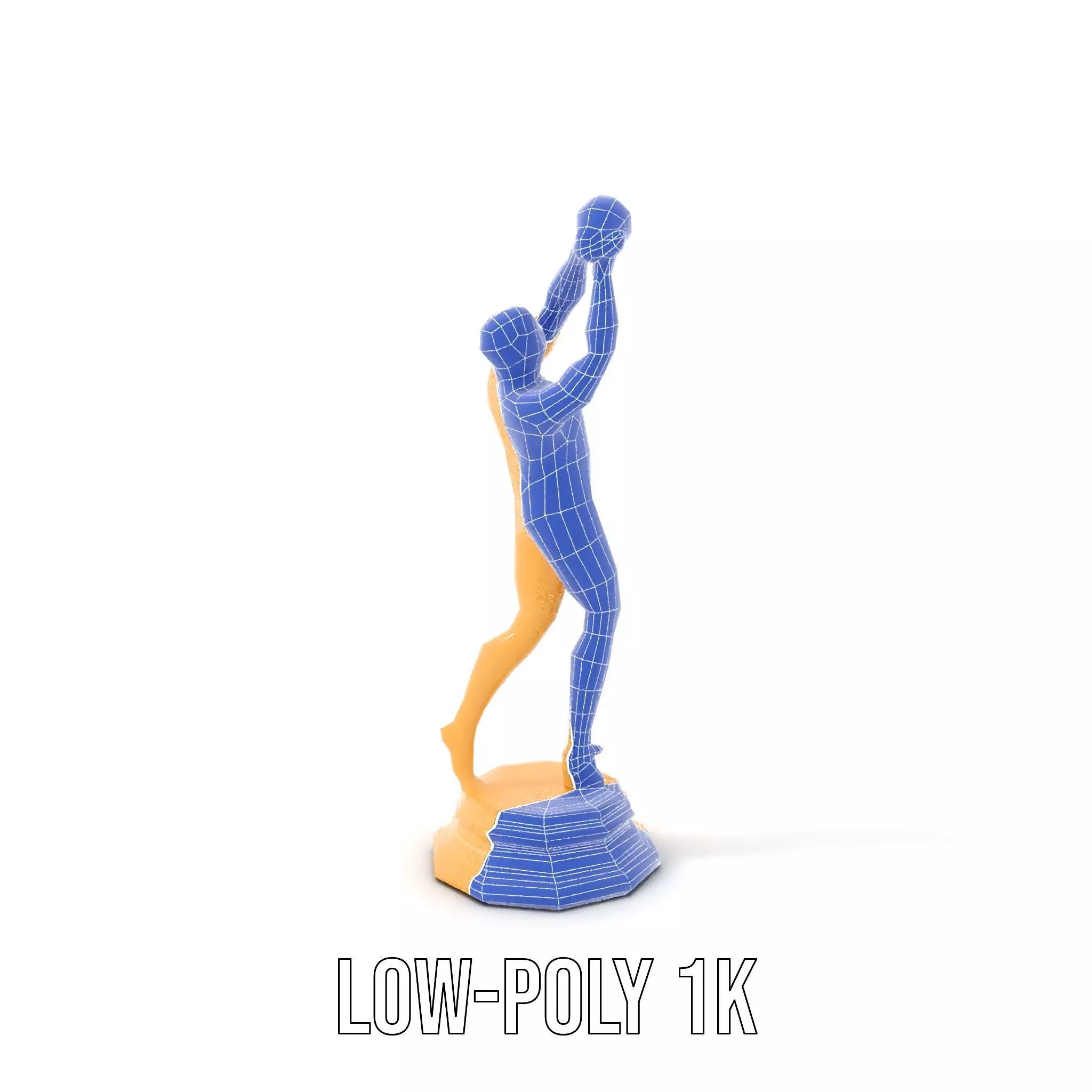 Basketball Player Trophy Model Pack Low-poly 3D model_29