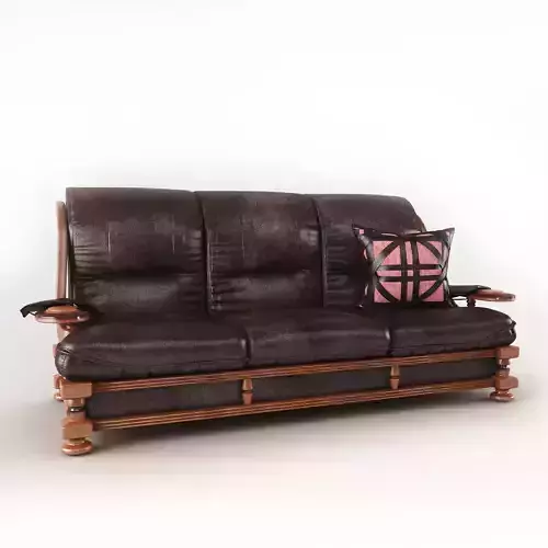 Leather sofa the president 3D model