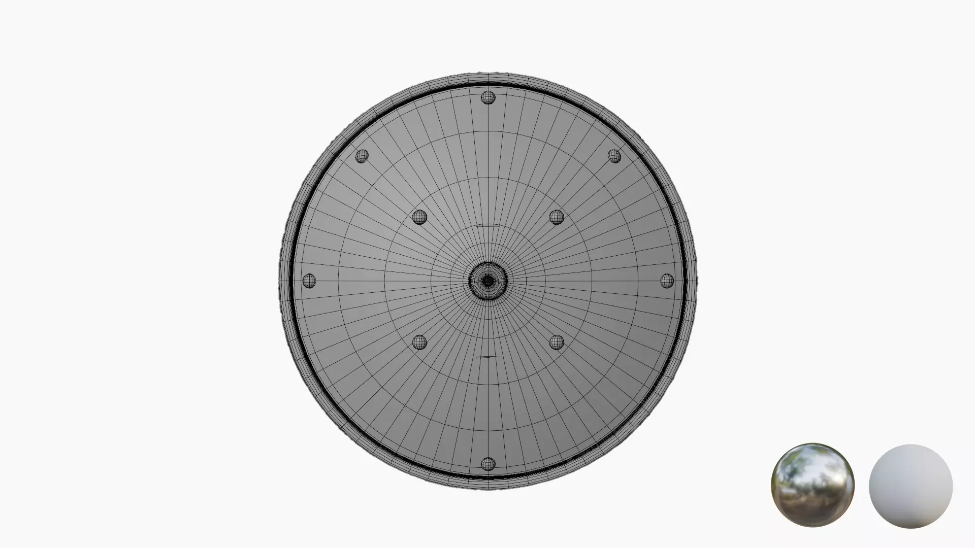 Shield 1 - Gold  Low-poly 3D model_7