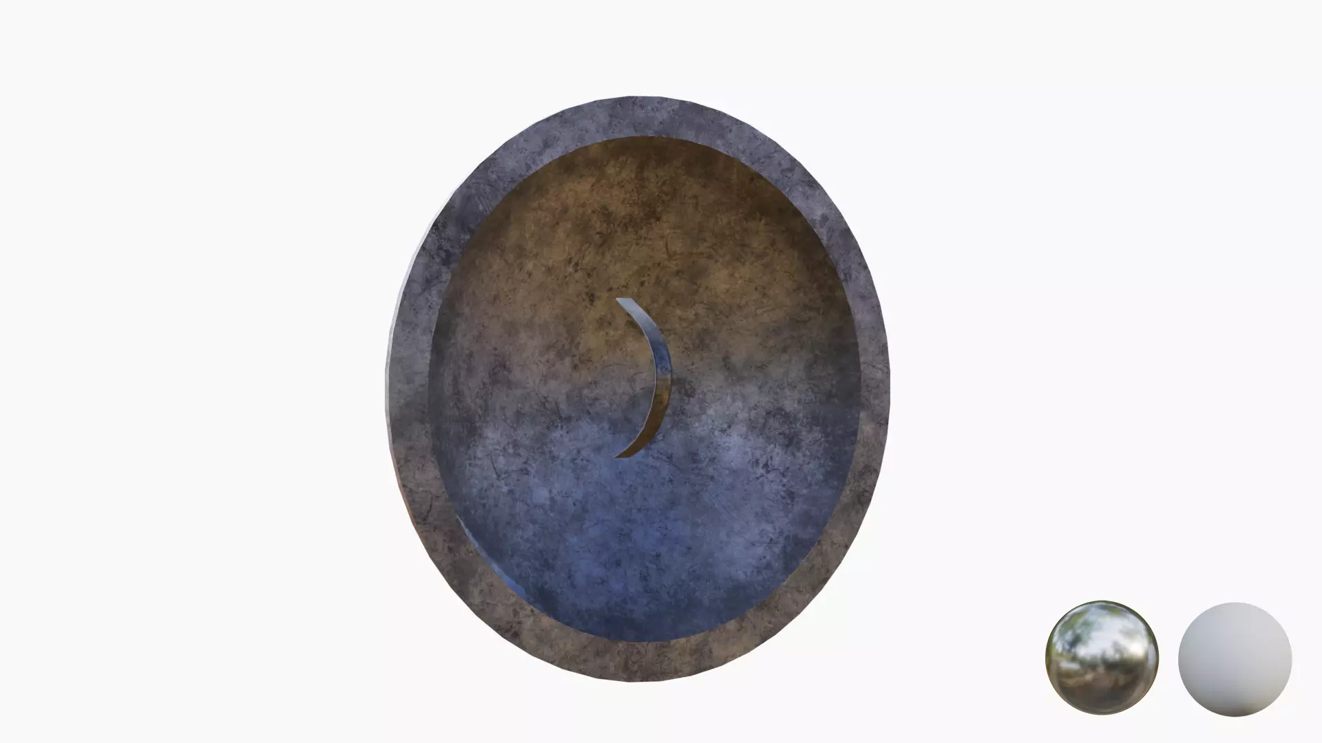 Round Metal Shield   Low-poly 3D model_3