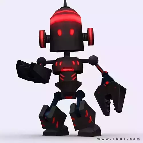 3DRT Chibii-robot 09 Low-poly 3D model