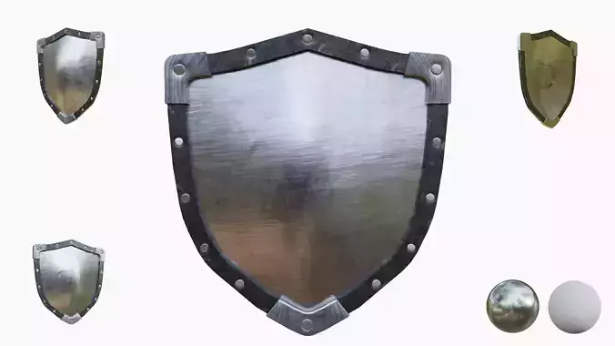 Warrior Metal Shield  Low-poly 3D model