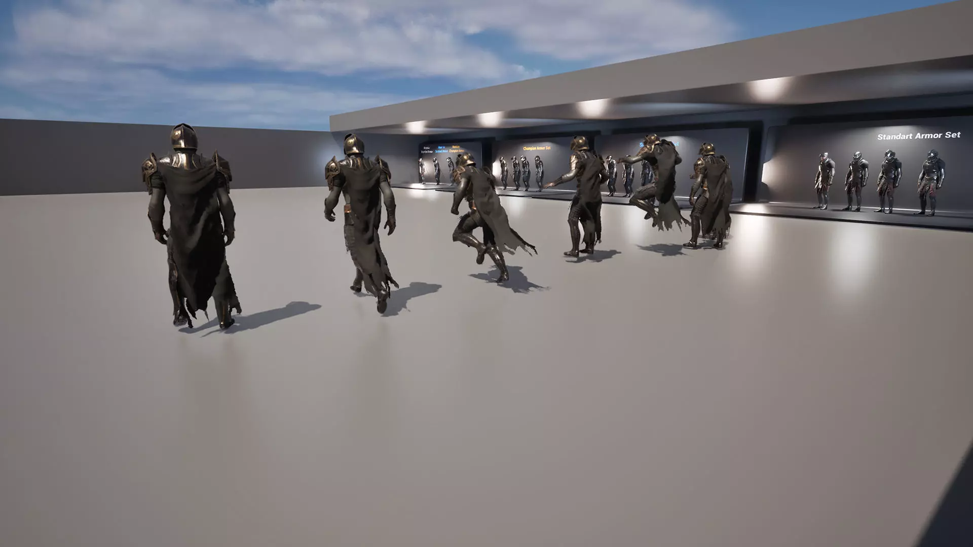 Medium Armored Warrior Knight V1 - Unreal Engine Project Low-poly 3D model_8