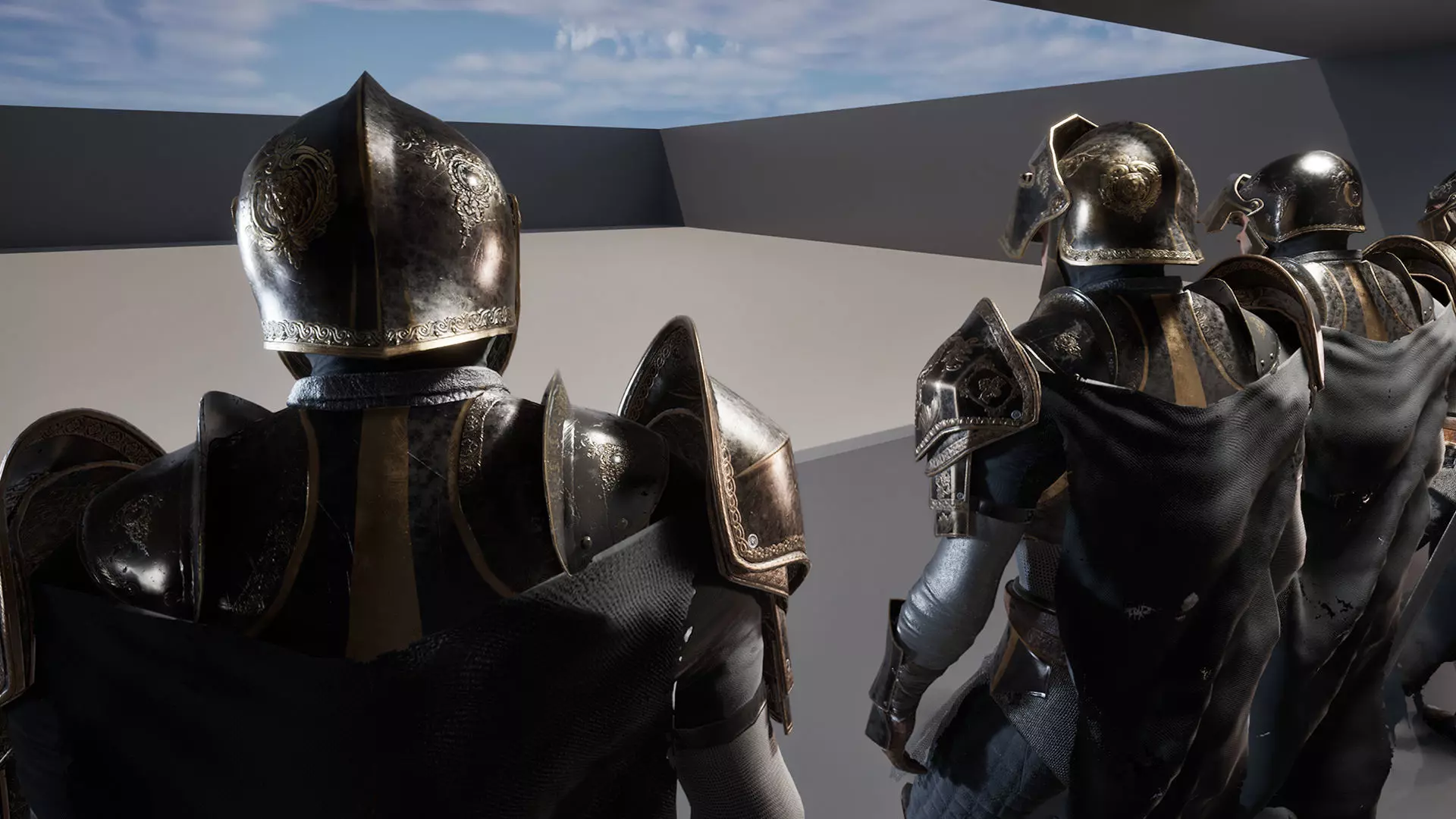 Medium Armored Warrior Knight V1 - Unreal Engine Project Low-poly 3D model_13