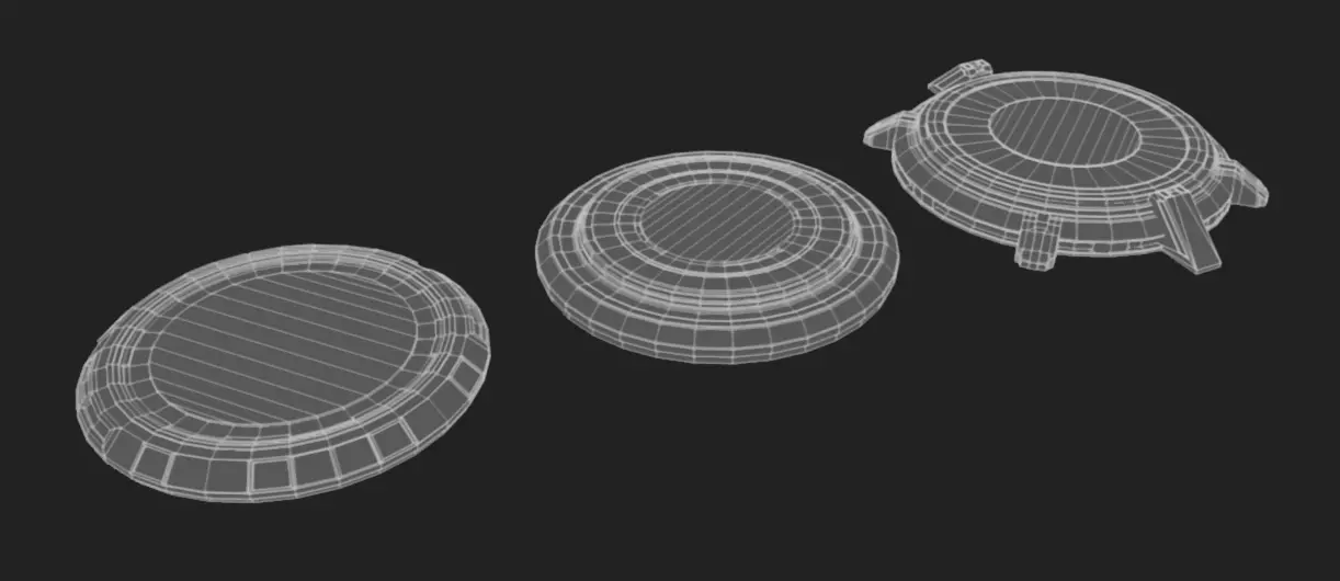 SciFi Podiums Low-poly 3D model_11