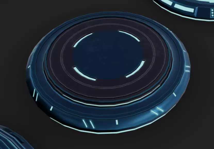 SciFi Podiums Low-poly 3D model_6