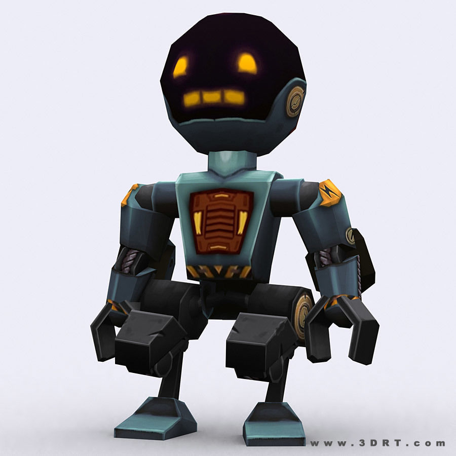 3DRT - Chibii-robot-10 Low-poly 3D model_2