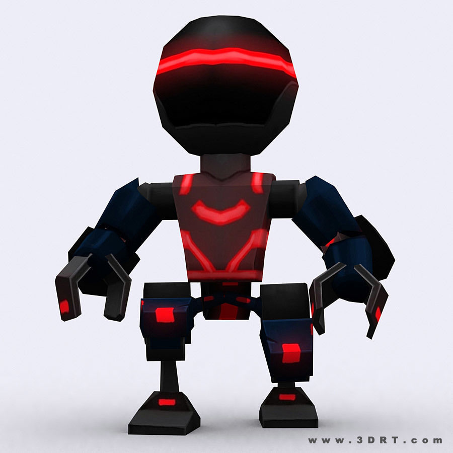 3DRT - Chibii-robot-10 Low-poly 3D model_5