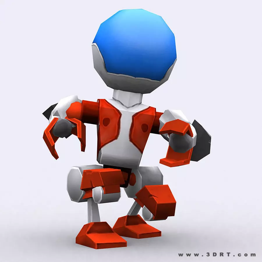 3DRT - Chibii-robot-10 Low-poly 3D model_0