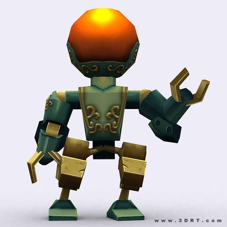 3DRT - Chibii-robot-10 Low-poly 3D model_7