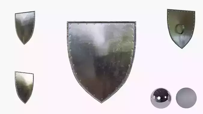 Medival Metal Shield Low-poly 3D model