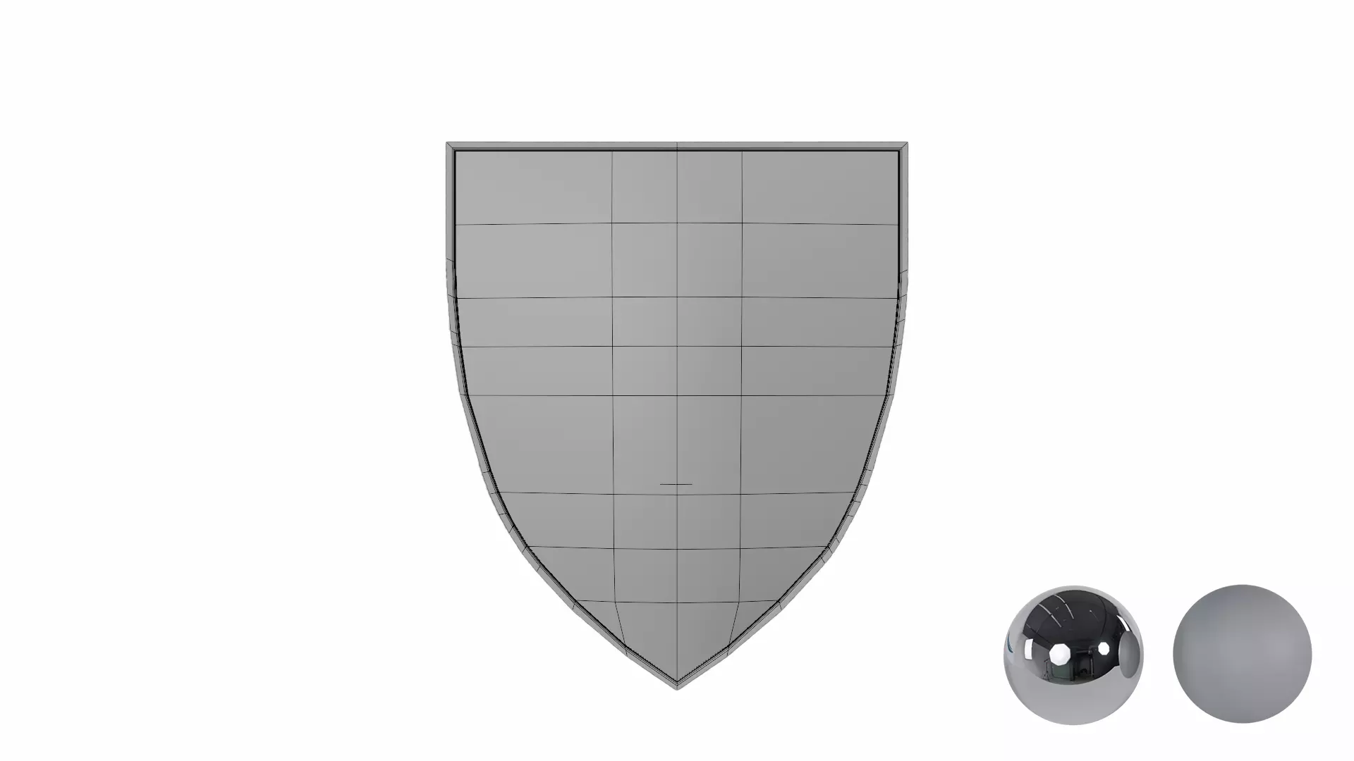 Medival Metal Shield Low-poly 3D model_6