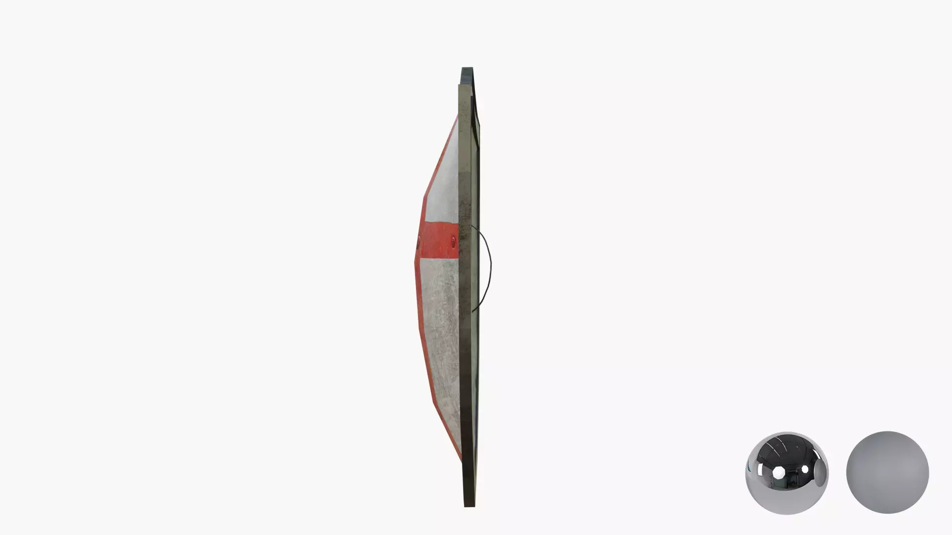 Templar Knight Shield Low-poly 3D model_3