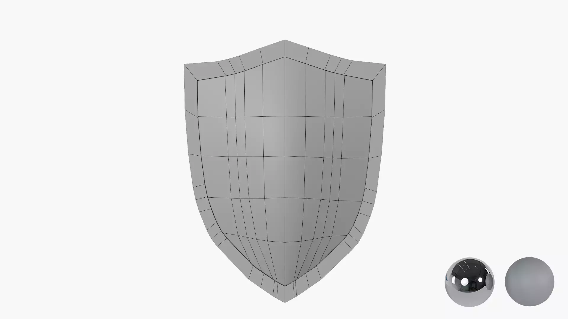 Templar Knight Shield Low-poly 3D model_7