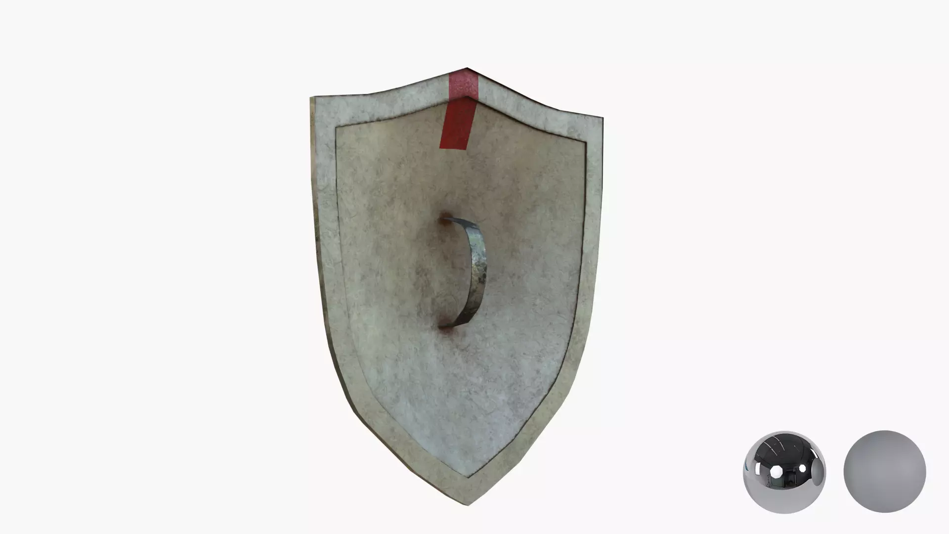 Templar Knight Shield Low-poly 3D model_4