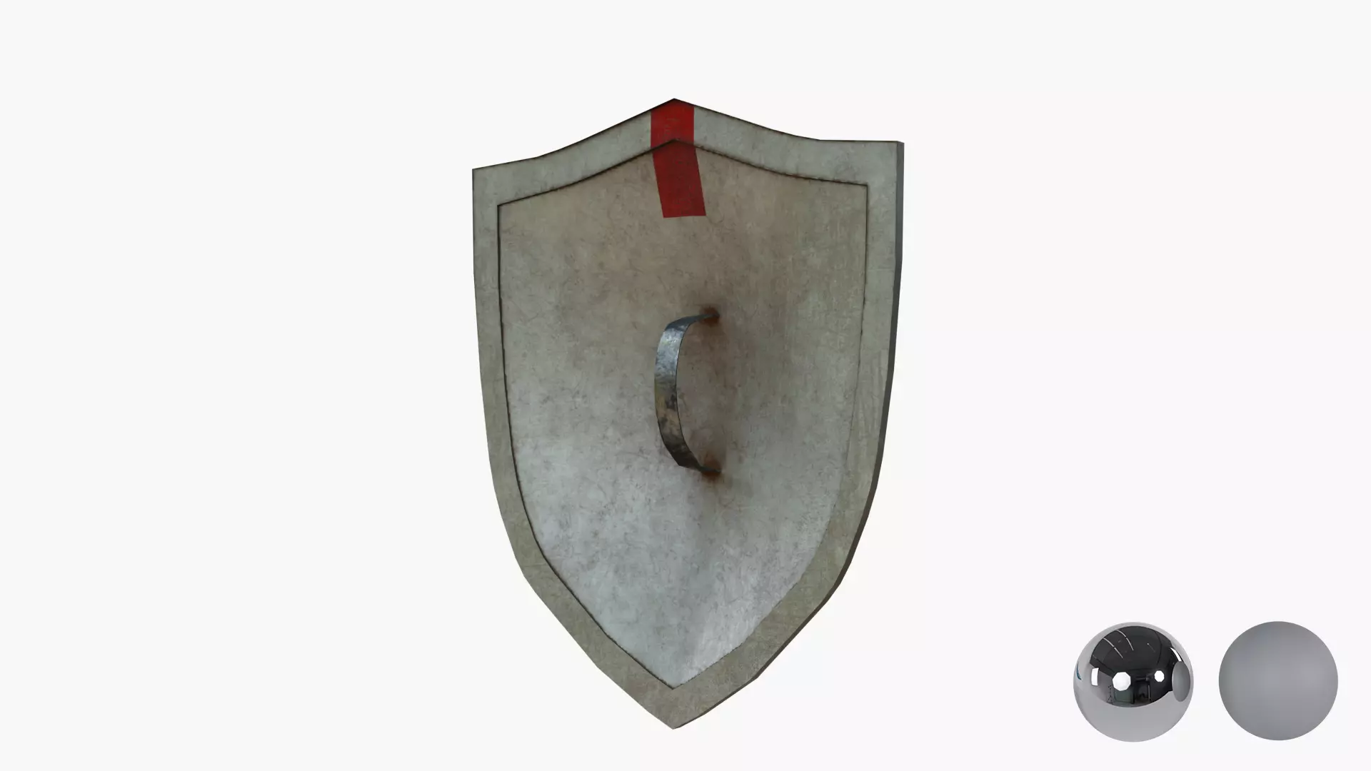 Templar Knight Shield Low-poly 3D model_5