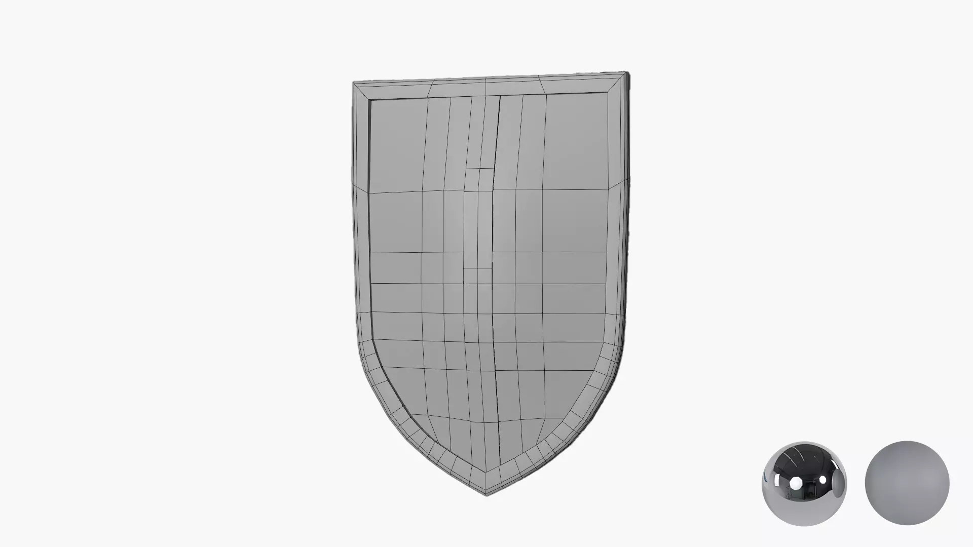 Medival knight wooden shield Low-poly 3D model_6