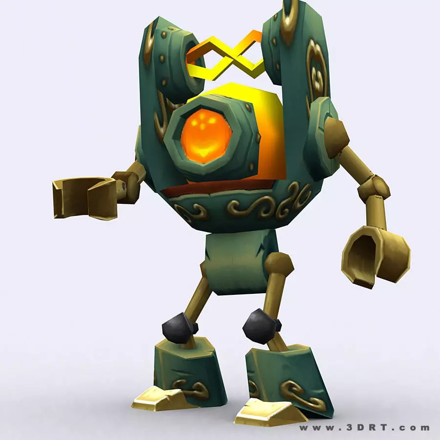 3DRT - Chibii-robot-11 Low-poly 3D model_0