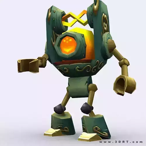 3DRT - Chibii-robot-11 Low-poly 3D model