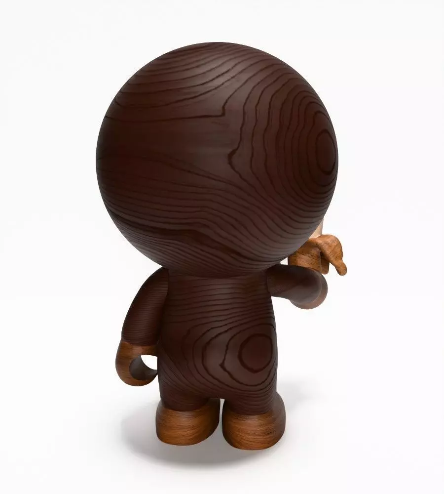 Bape Milo Banana Wooden toy 3D print model_12