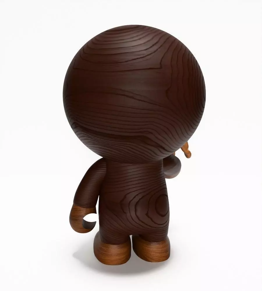 Bape Milo Banana Wooden toy 3D print model_11