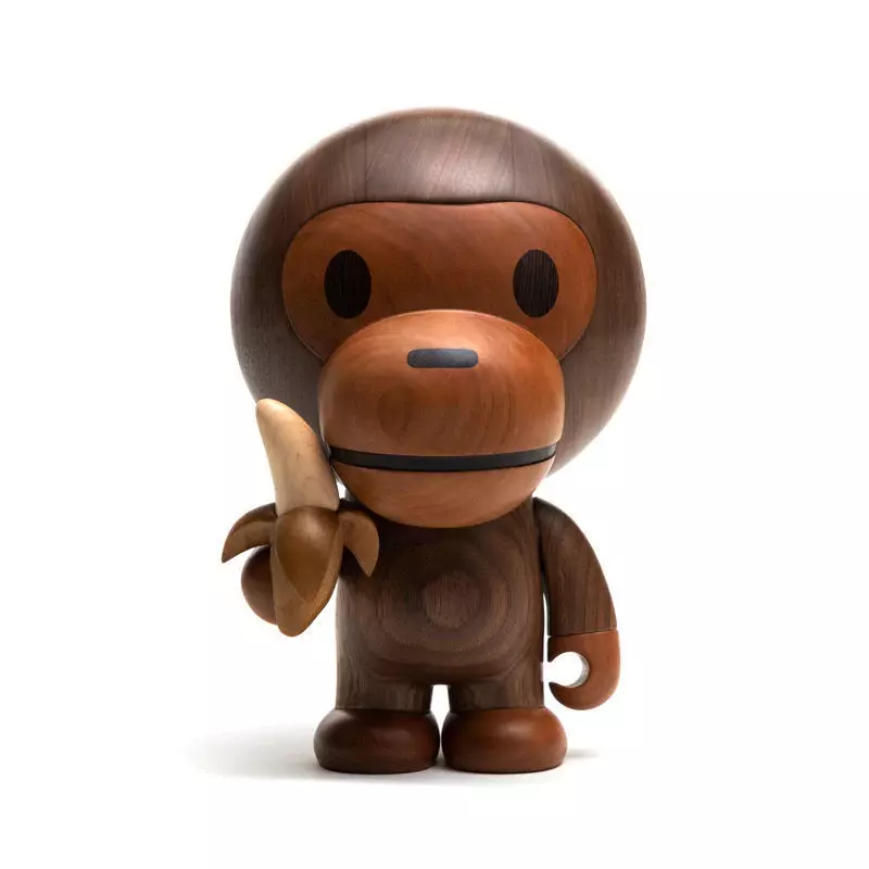 Bape Milo Banana Wooden toy 3D print model_0