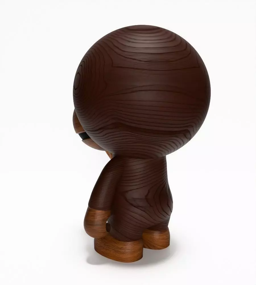 Bape Milo Banana Wooden toy 3D print model_9