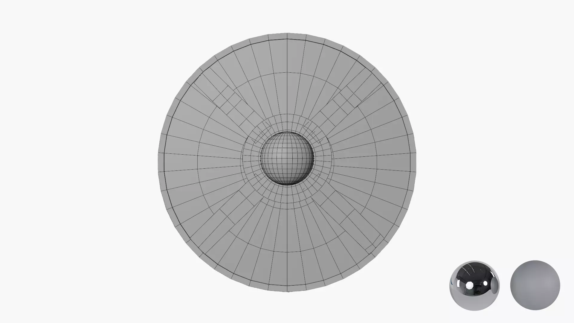 Medival Round Woden Shield Low-poly 3D model_6