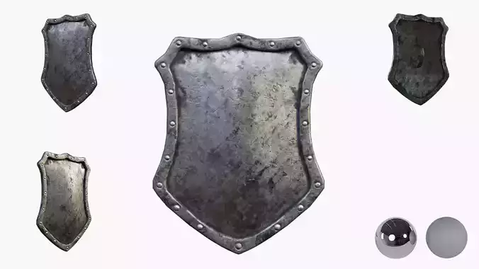 Medival knight shield Low-poly 3D model Medival knight shield Low-poly 3D model