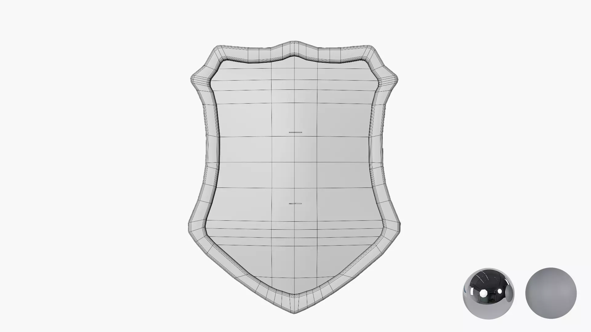 Medival knight shield Low-poly 3D model_6