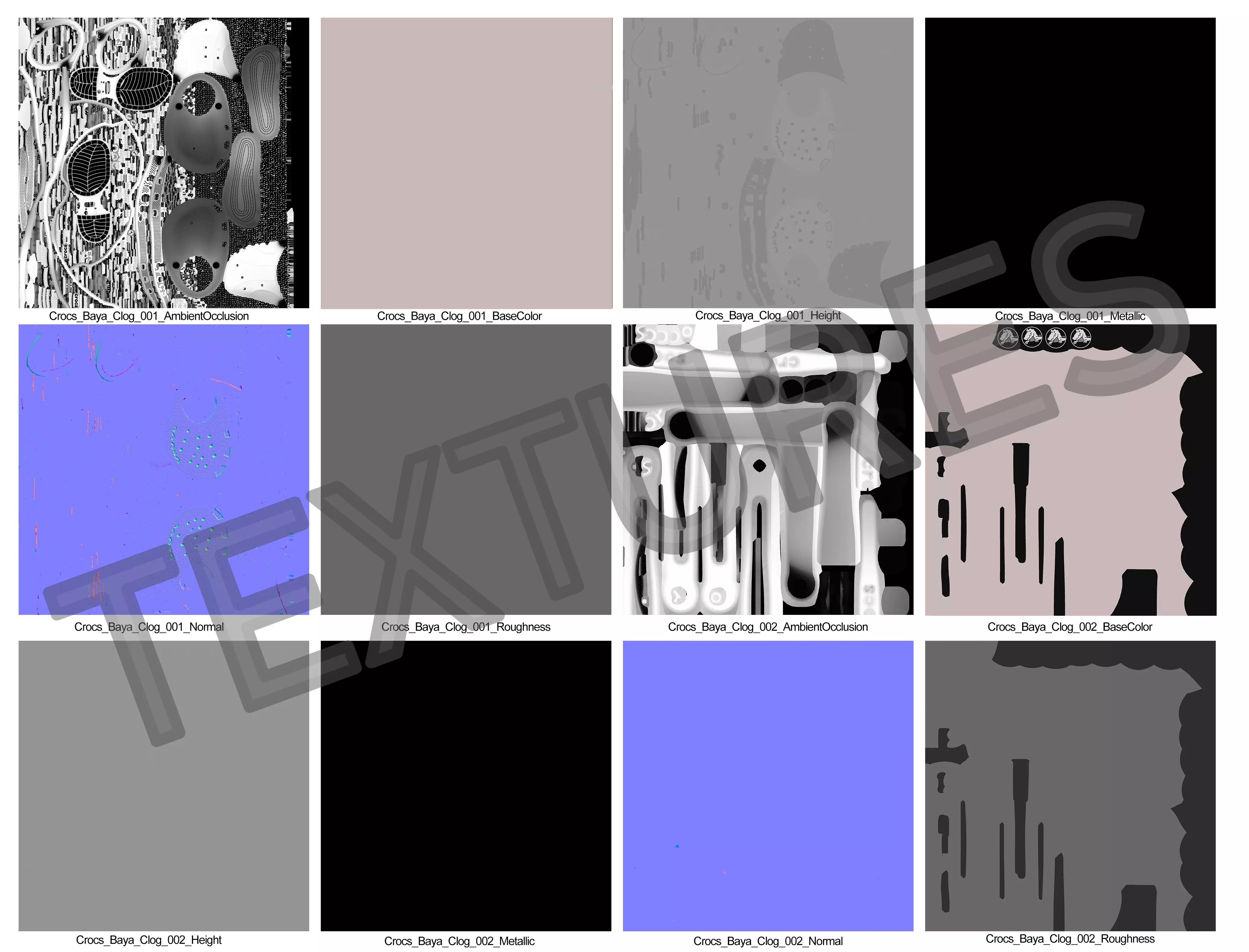 Crocs Baya Clog All Colors 3D Model Collection_20