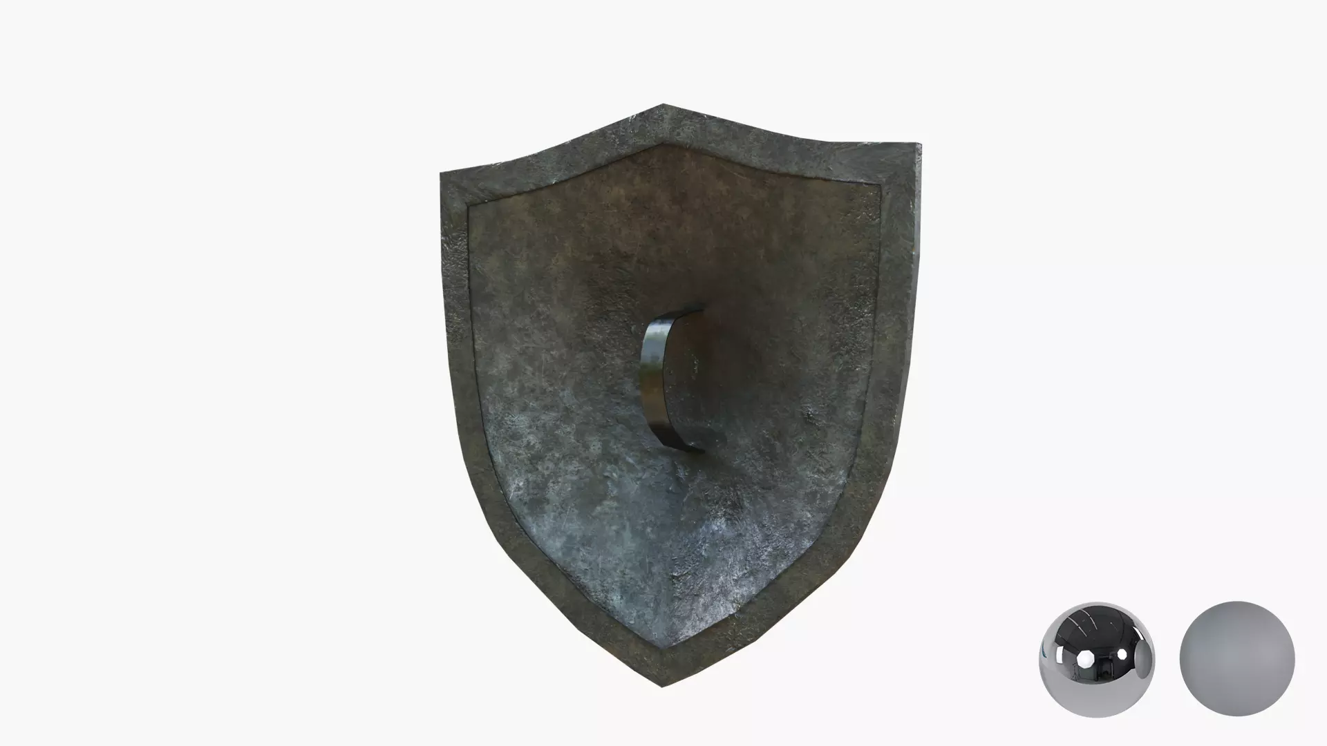Warrior medival shield Low-poly 3D model_4